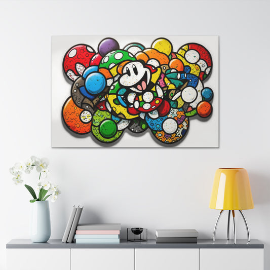 Mario's Myriad Mushrooms: Canvas Art