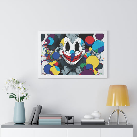 Clown's Colorful Carnival: Framed Poster