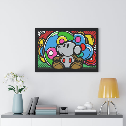 Toadstool Titan's Technicolor Tapestry: Framed Poster