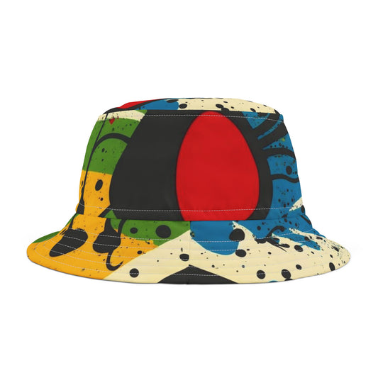 Abstract Splat Symphony: Bucket Hat