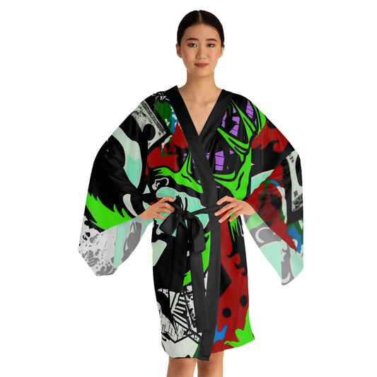 Financial Finesse: Long Sleeve Kimono Robe
