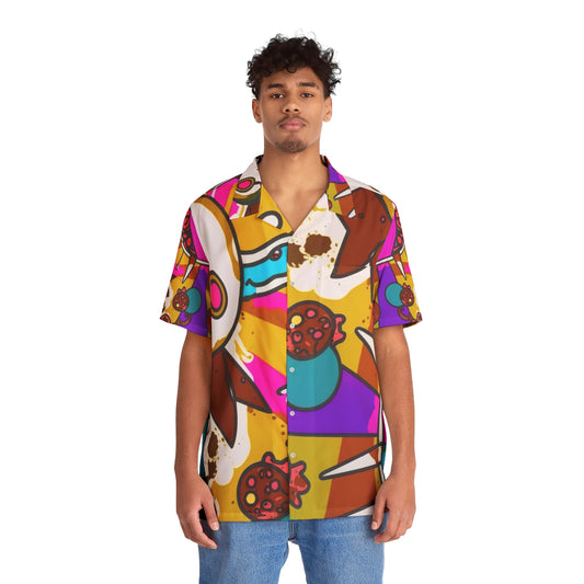 Cosmic Candyland Conquest: Men's Hawaiian Shirt