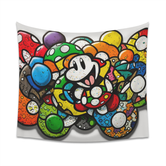Mario's Myriad Mushrooms: Wall Tapestry