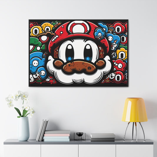 Power-up Pixel Party: Framed Canvas Art