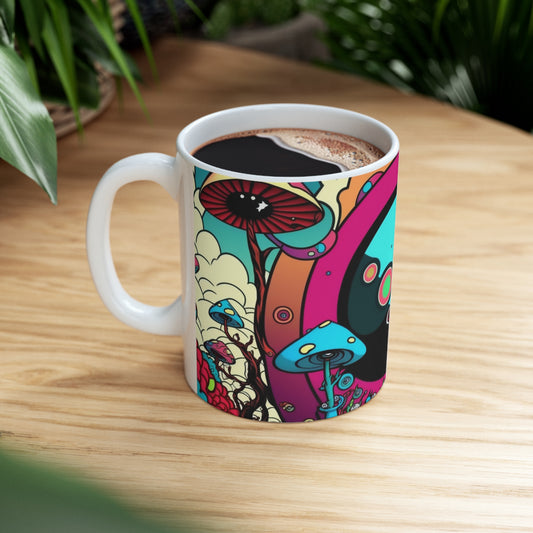Mystic Mushroom Voyage: Ceramic Mug 11oz