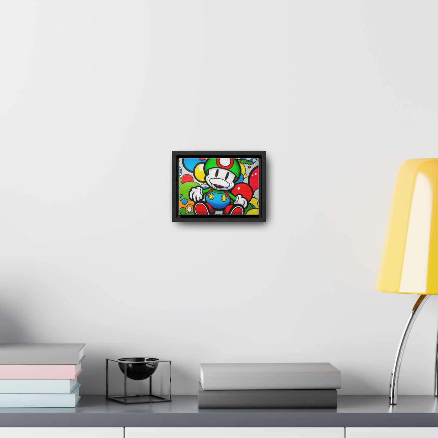 Mario's Fungal Fiesta: Framed Canvas Art