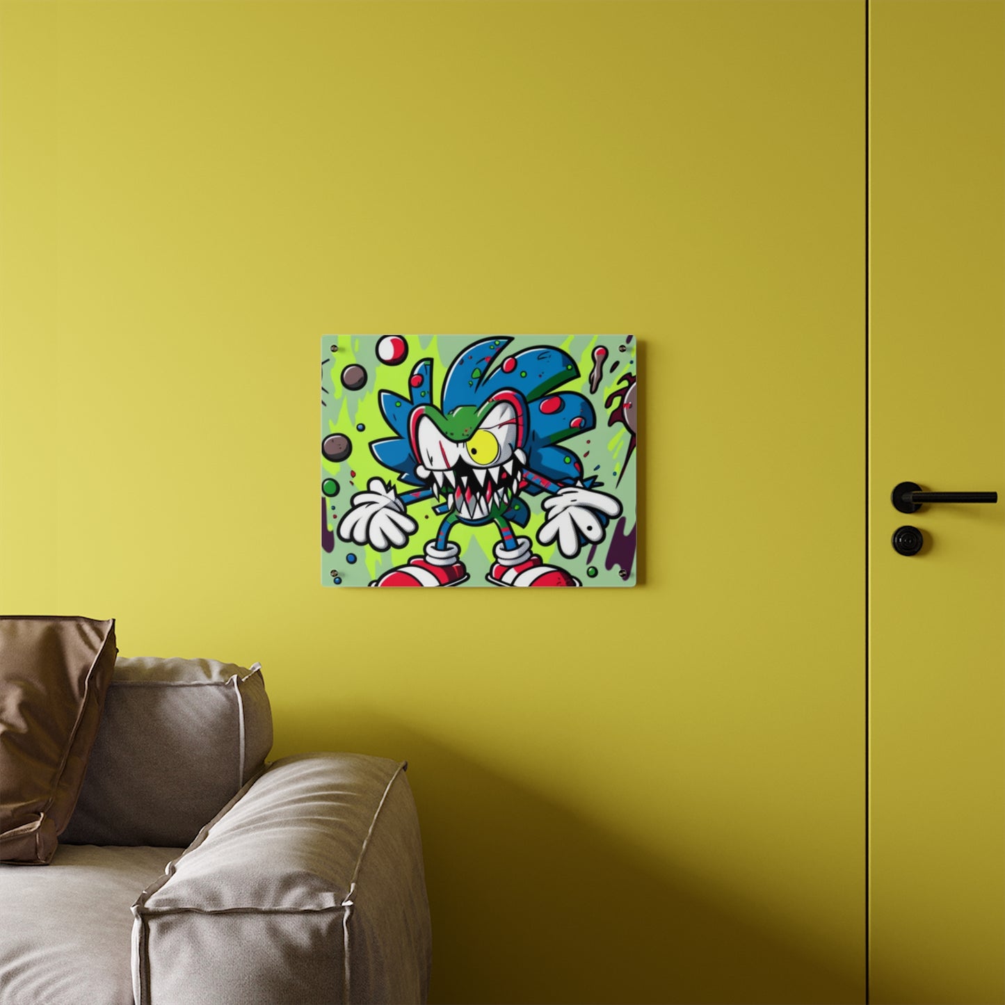 Sonic's Splotchy Sprint: Acrylic Wall Art Panels