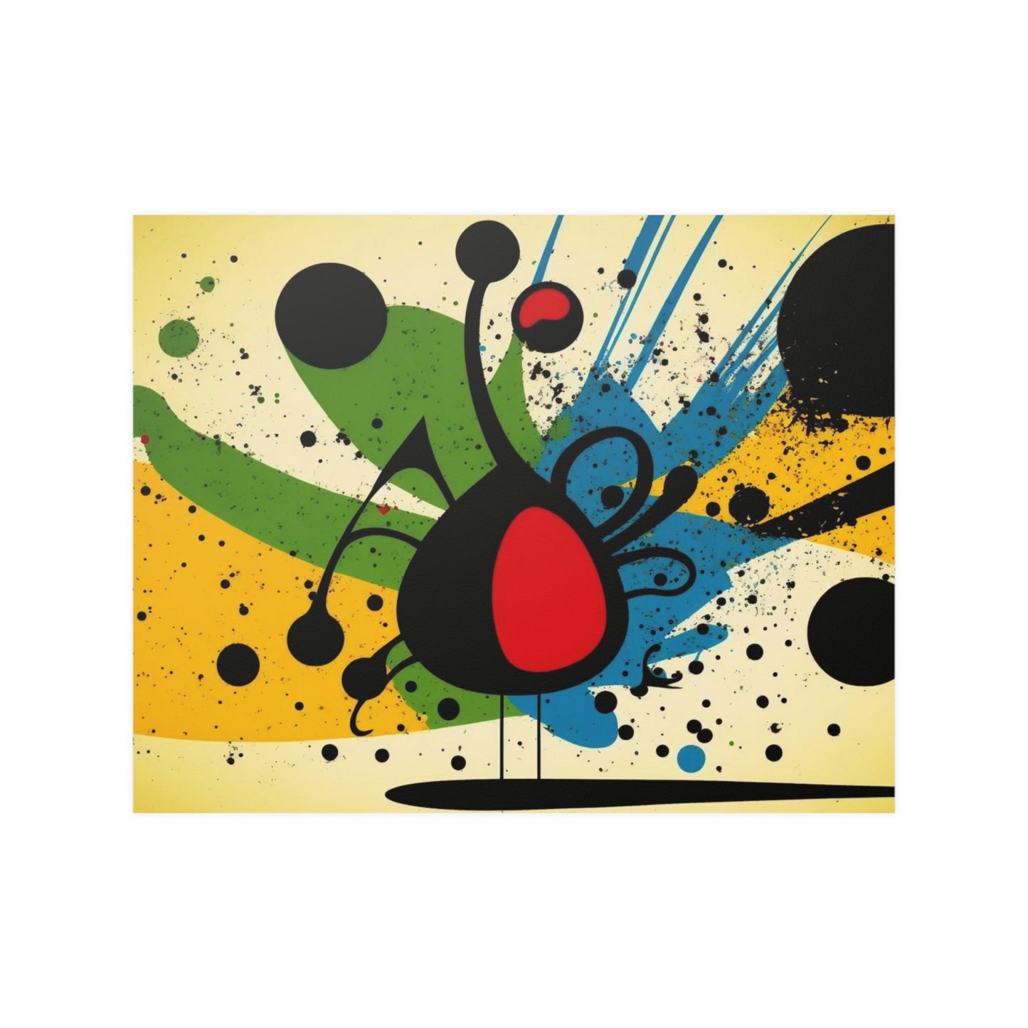 Abstract Splat Symphony: Satin Posters