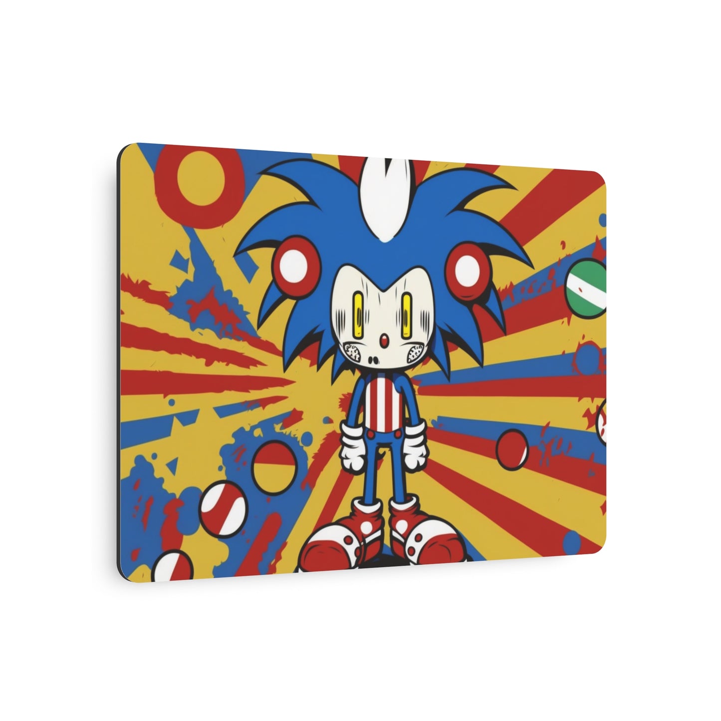 Super Sonic Streaks and Stripes: Metal Art Sign