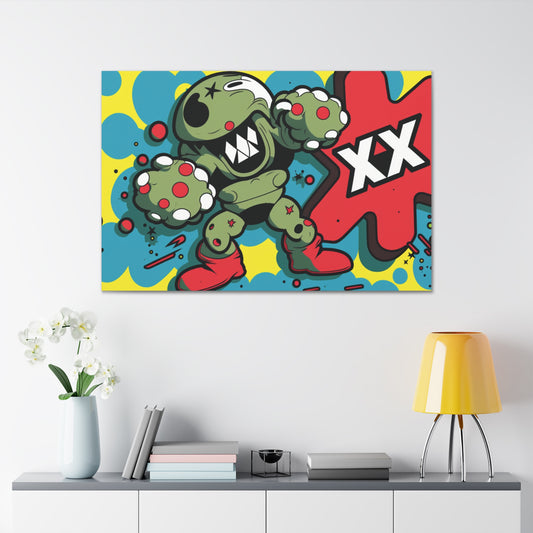 Bizarre Bubbling Beast: Canvas Art