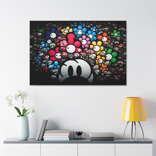 Bountiful Blooms of the Mushroom Kingdom: Canvas Art