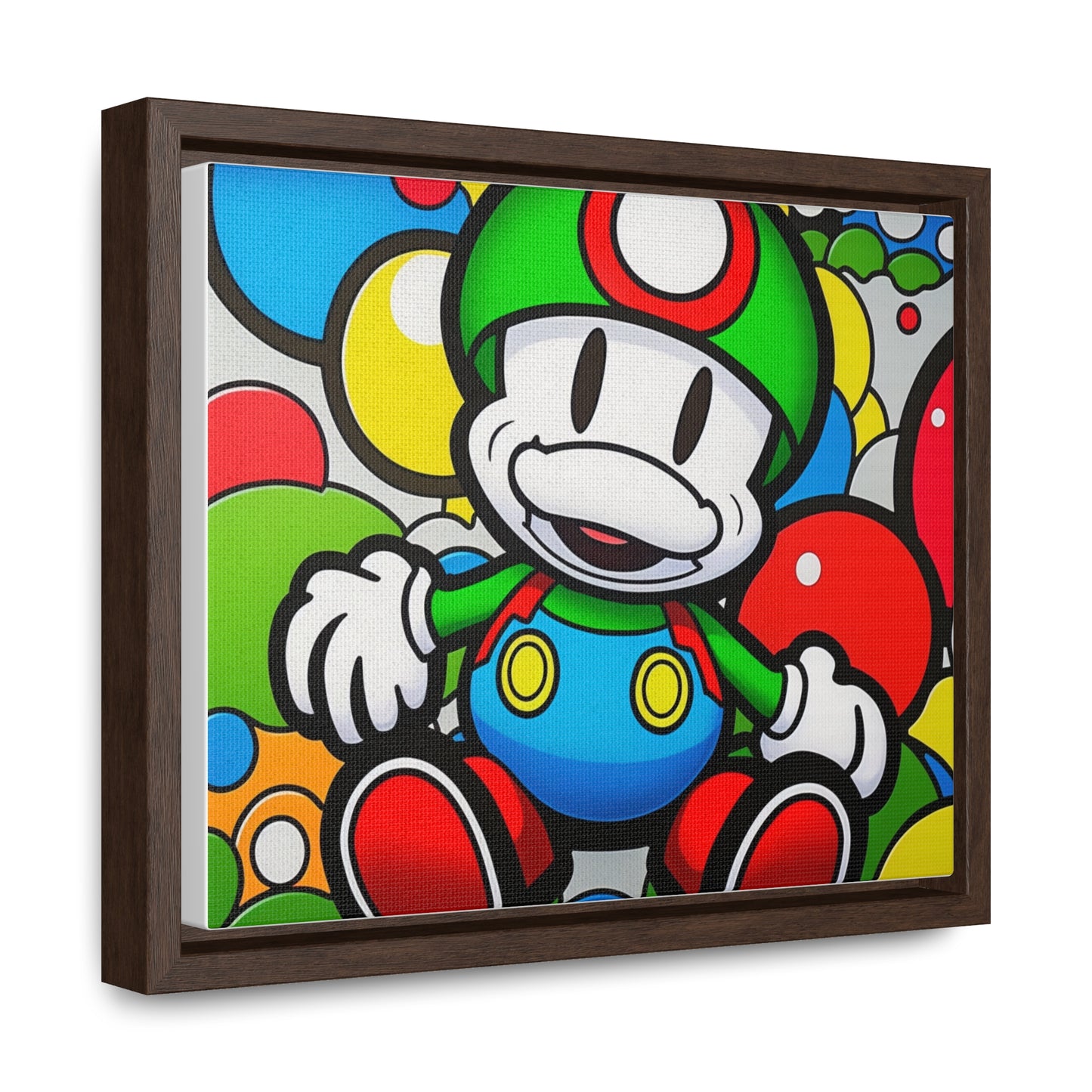 Mario's Fungal Fiesta: Framed Canvas Art