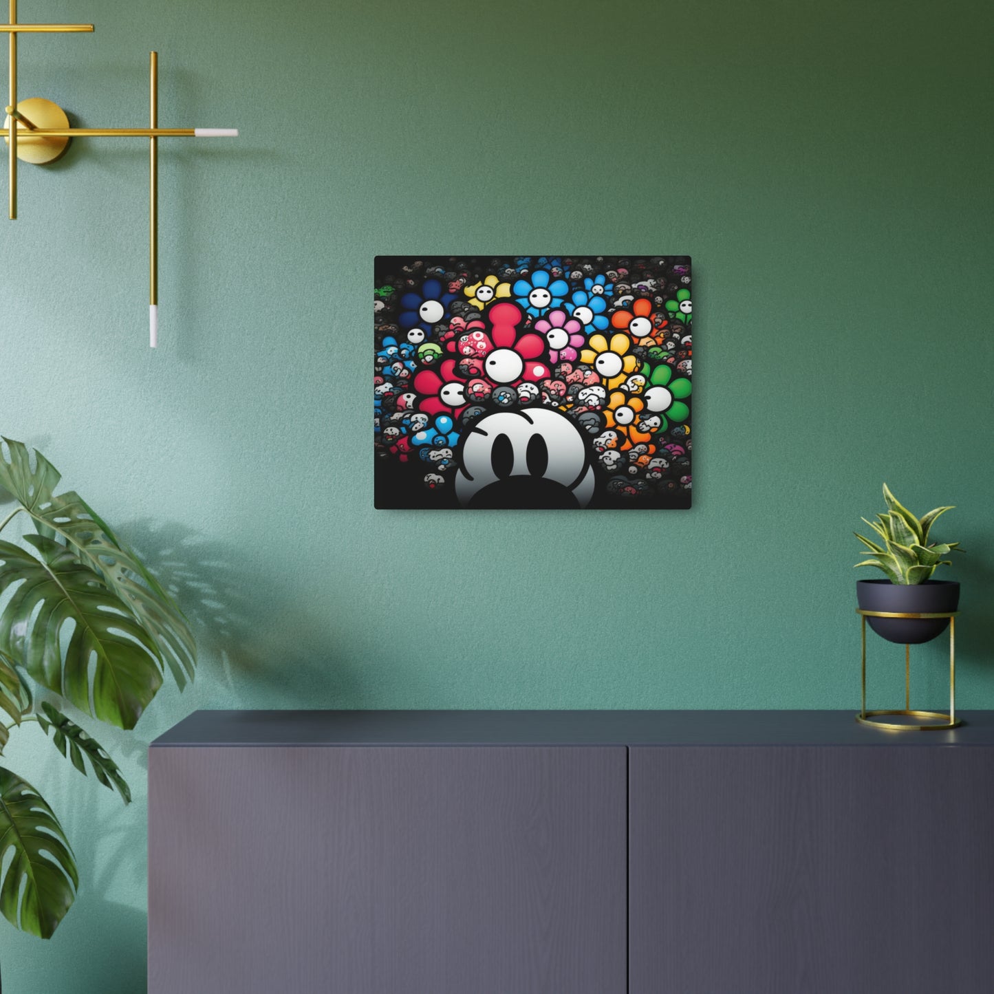 Bountiful Blooms of the Mushroom Kingdom: Metal Art Sign