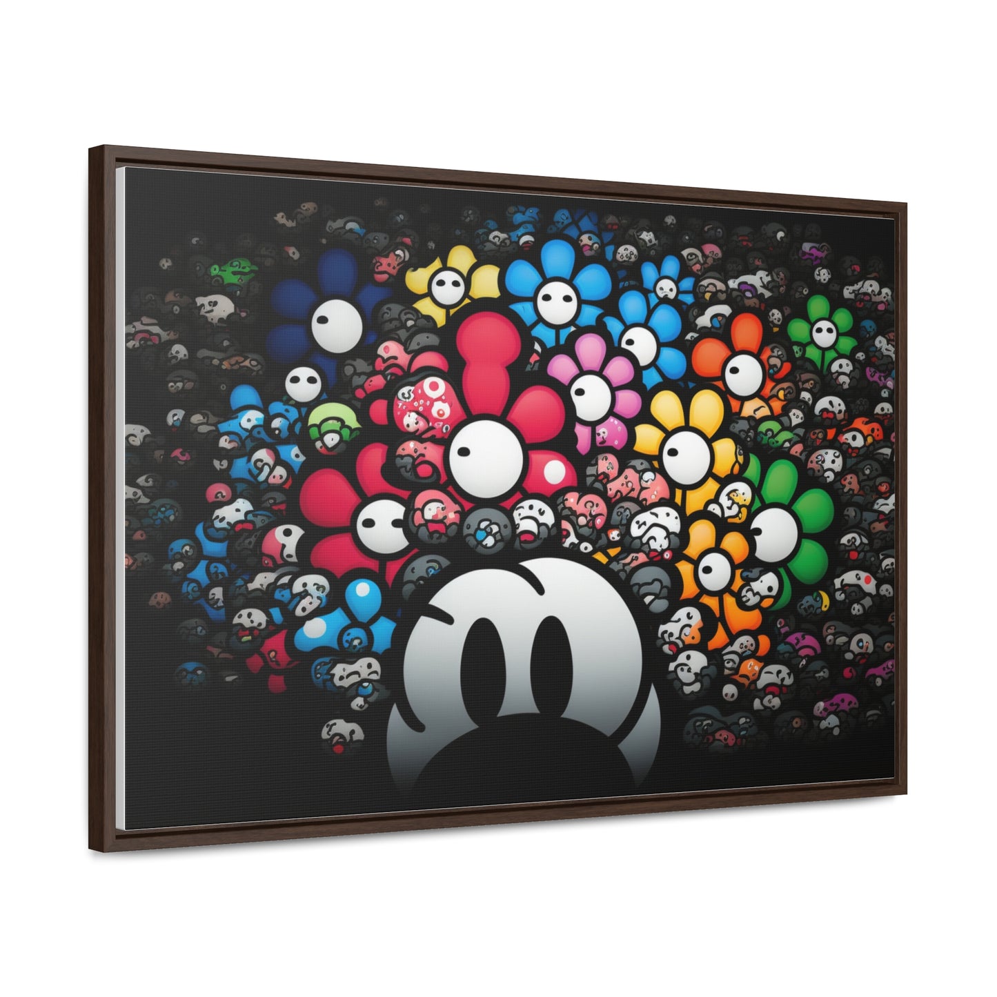 Bountiful Blooms of the Mushroom Kingdom: Framed Canvas Art