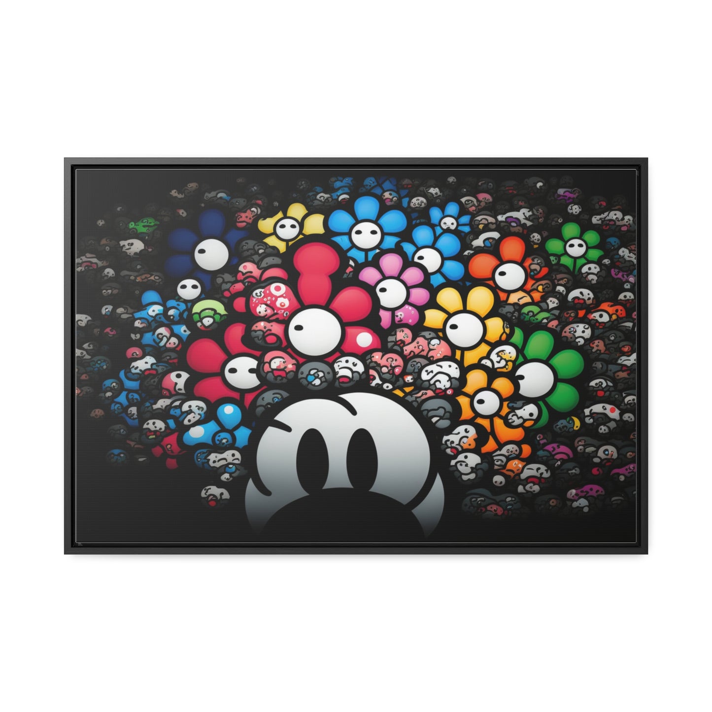 Bountiful Blooms of the Mushroom Kingdom: Framed Canvas Art