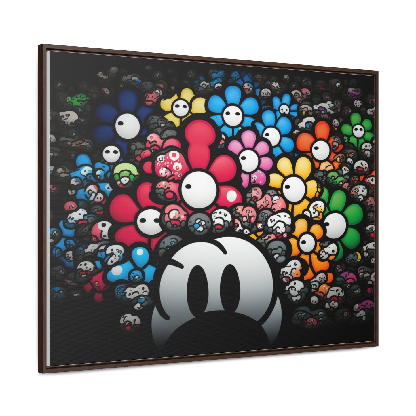 Bountiful Blooms of the Mushroom Kingdom: Framed Canvas Art