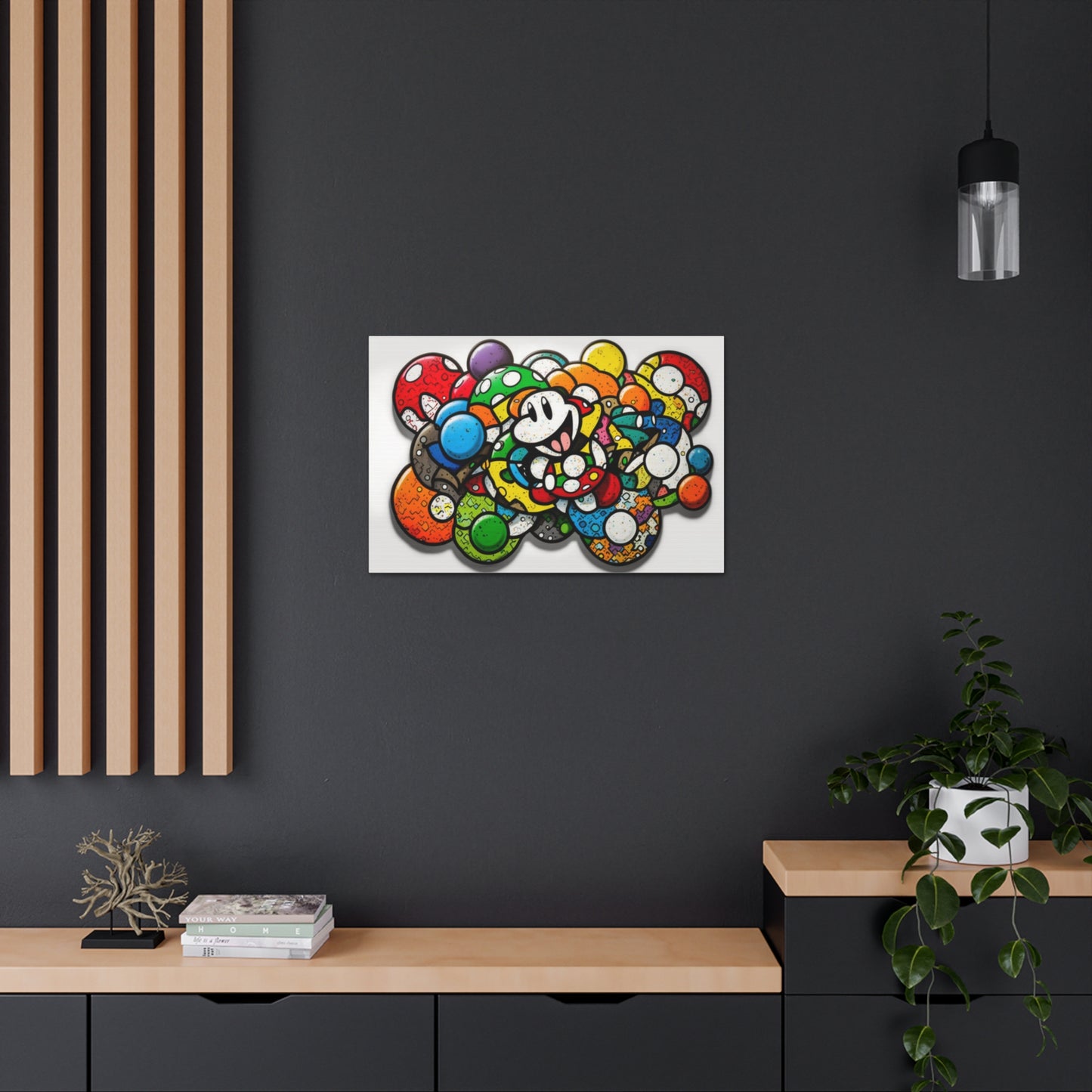 Mario's Myriad Mushrooms: Canvas Art