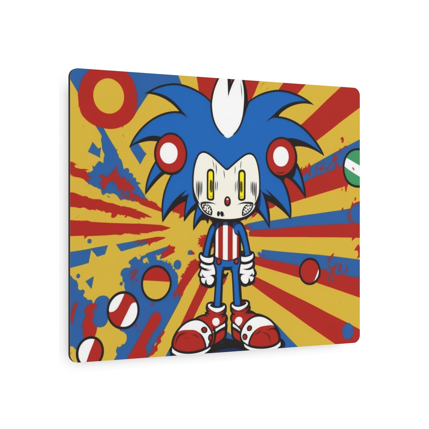 Super Sonic Streaks and Stripes: Metal Art Sign