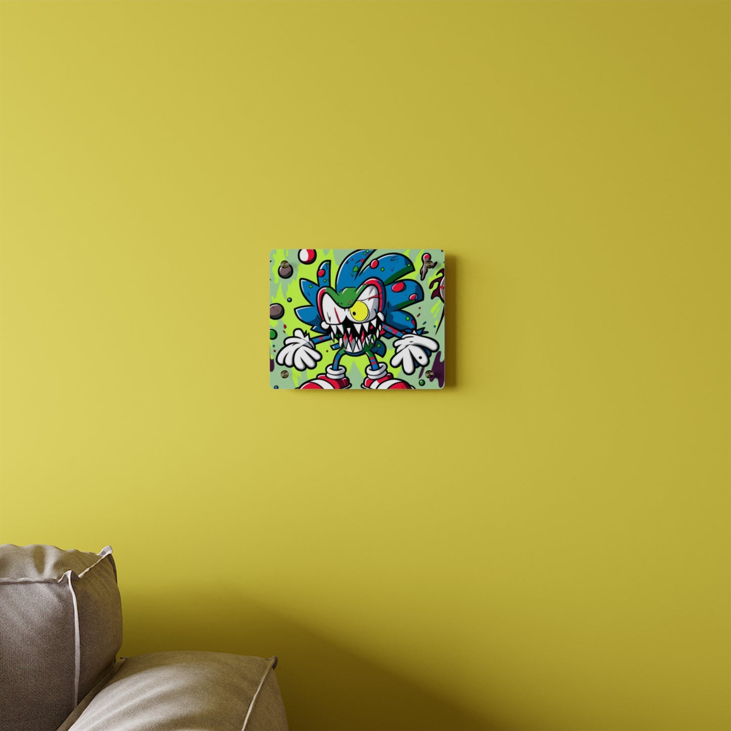 Sonic's Splotchy Sprint: Acrylic Wall Art Panels