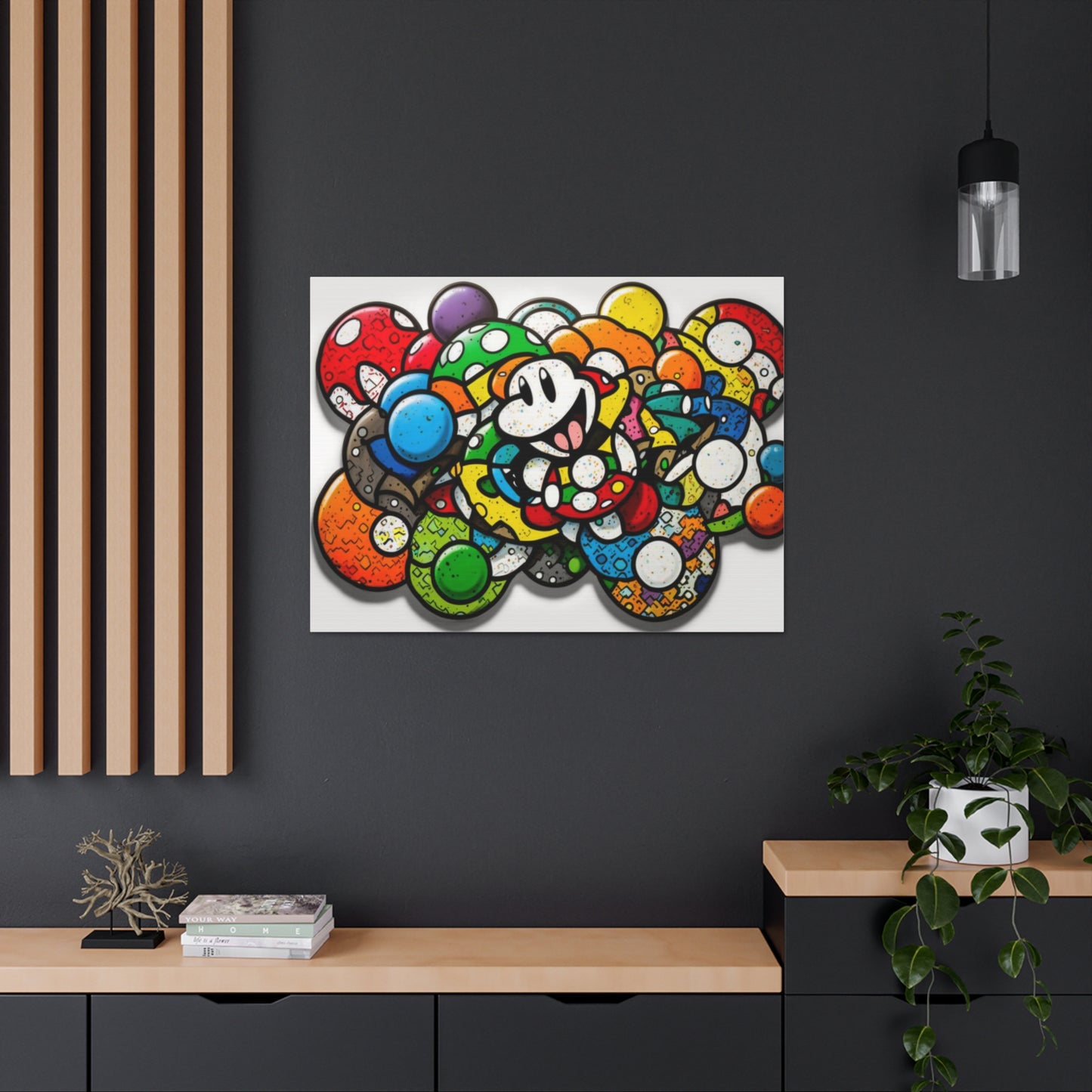 Mario's Myriad Mushrooms: Canvas Art