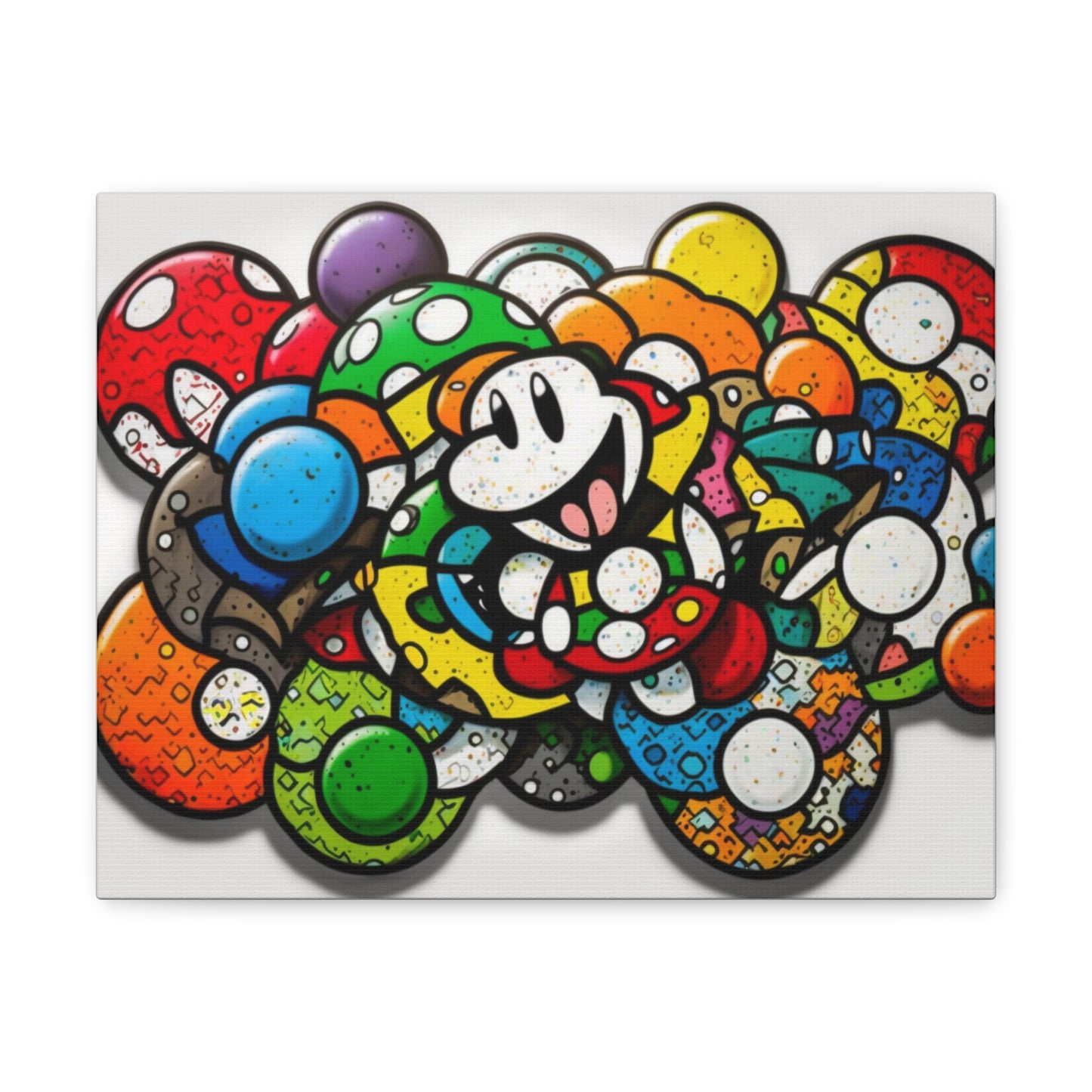 Mario's Myriad Mushrooms: Canvas Art