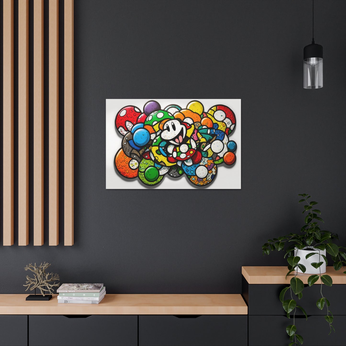 Mario's Myriad Mushrooms: Canvas Art