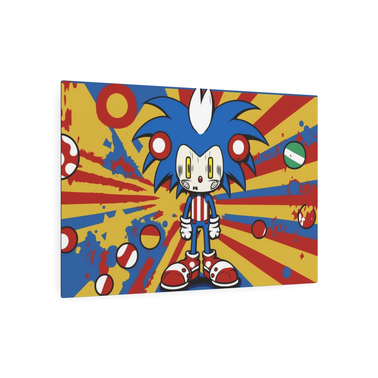 Super Sonic Streaks and Stripes: Metal Art Sign