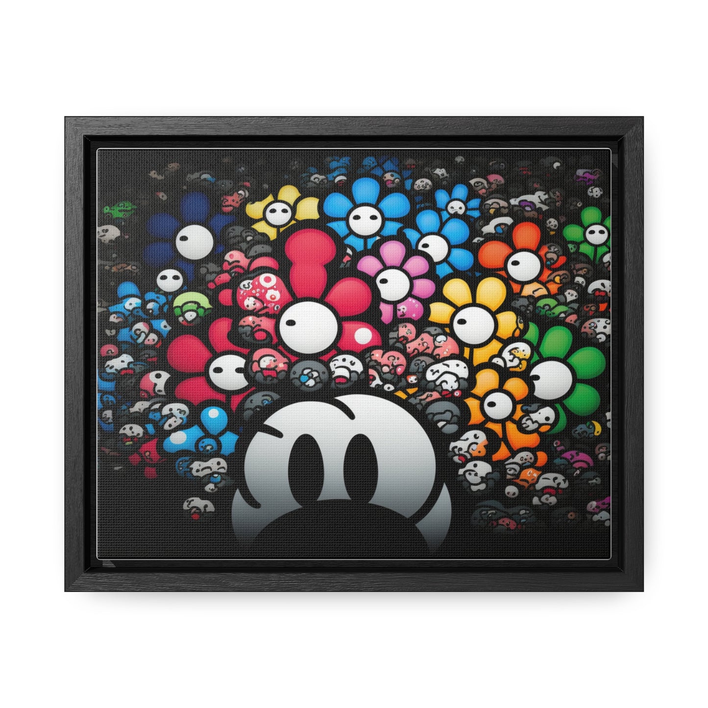 Bountiful Blooms of the Mushroom Kingdom: Framed Canvas Art