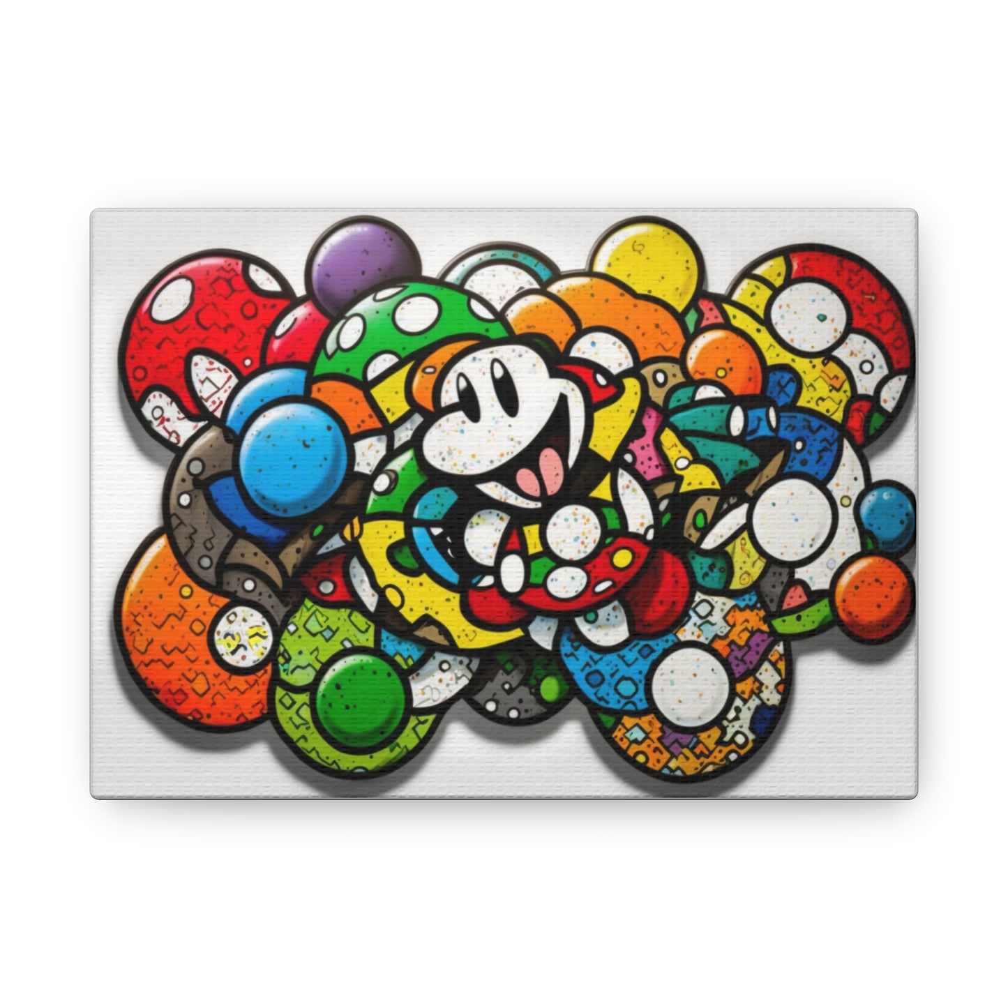 Mario's Myriad Mushrooms: Canvas Art