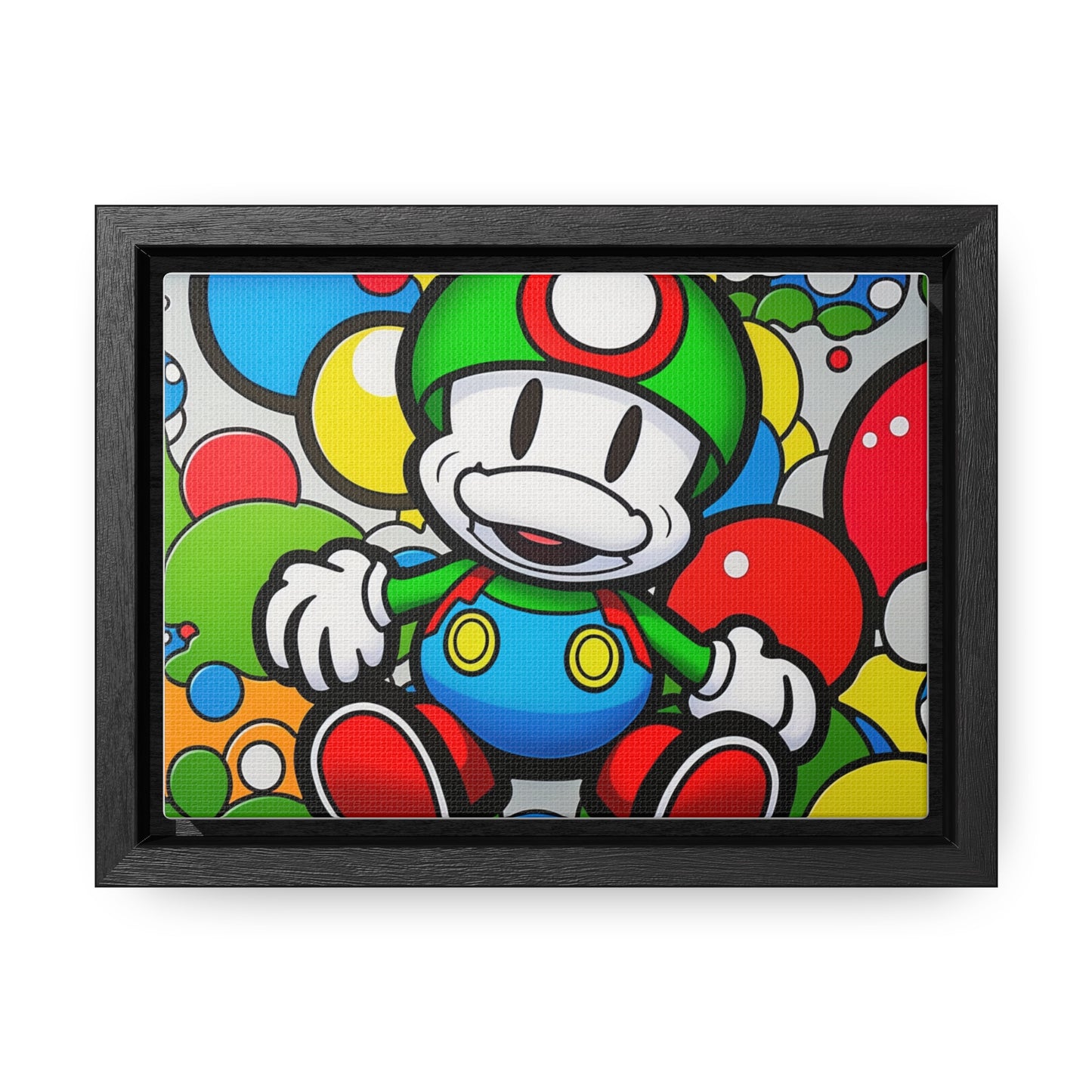 Mario's Fungal Fiesta: Framed Canvas Art