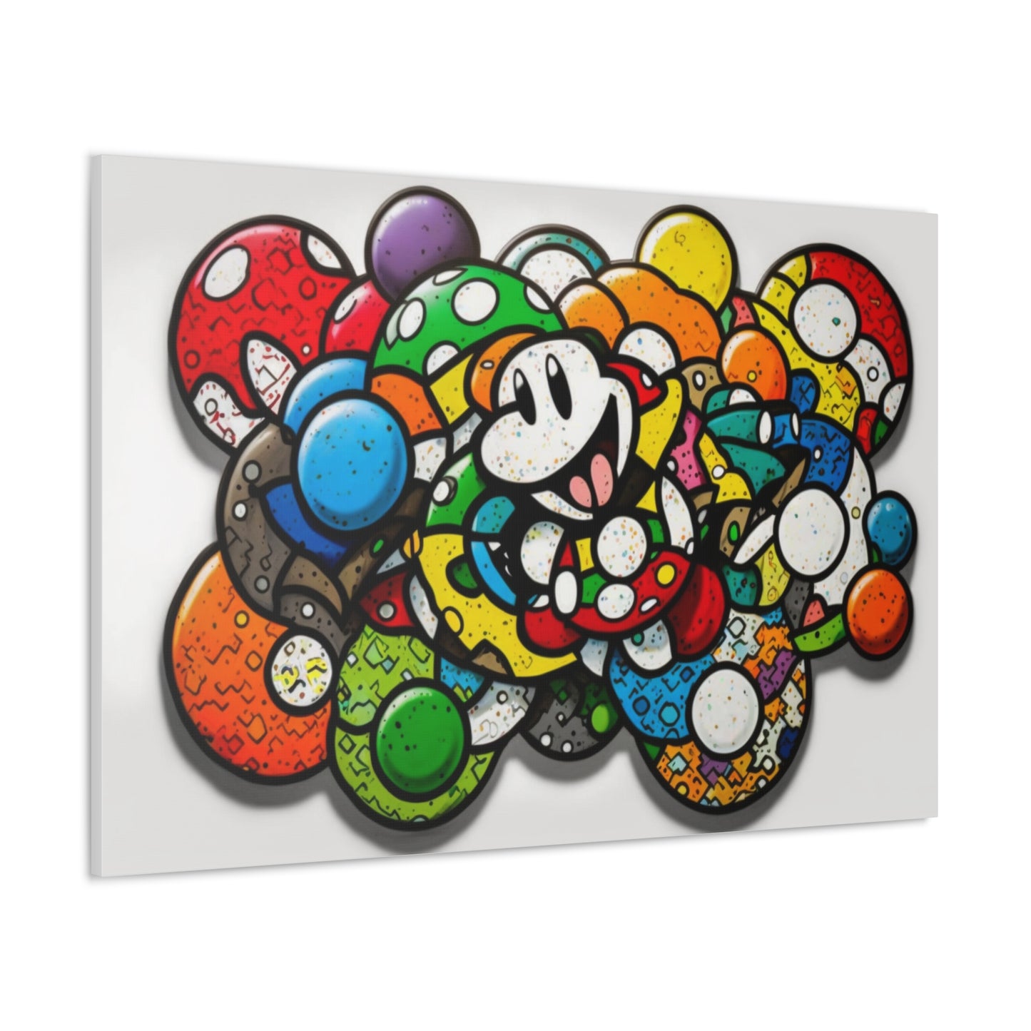 Mario's Myriad Mushrooms: Canvas Art