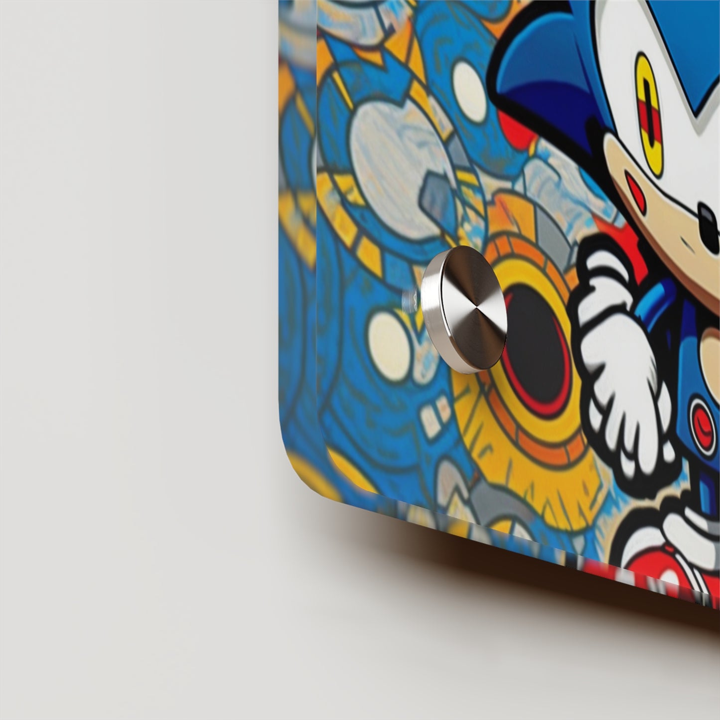 Speedy Sonic's Swirling Symphony: Acrylic Wall Art Panels