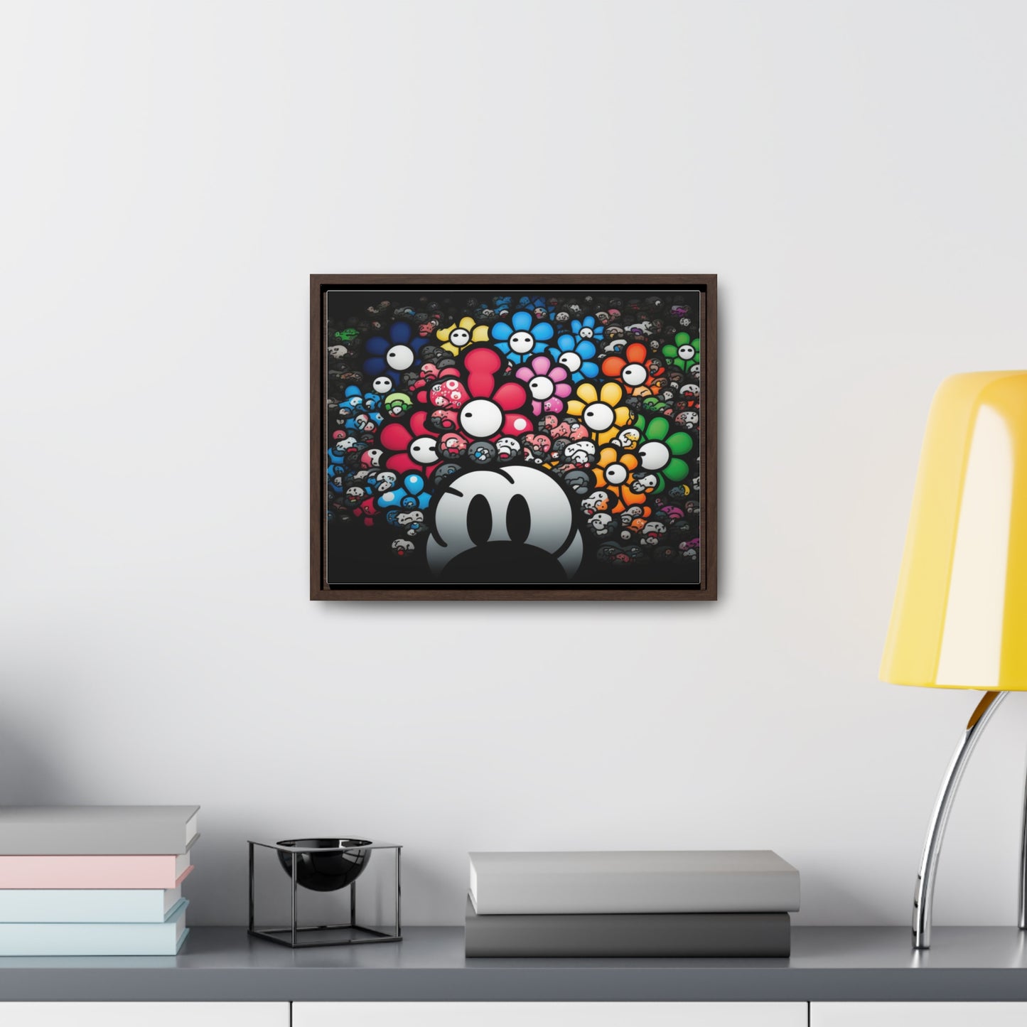 Bountiful Blooms of the Mushroom Kingdom: Framed Canvas Art