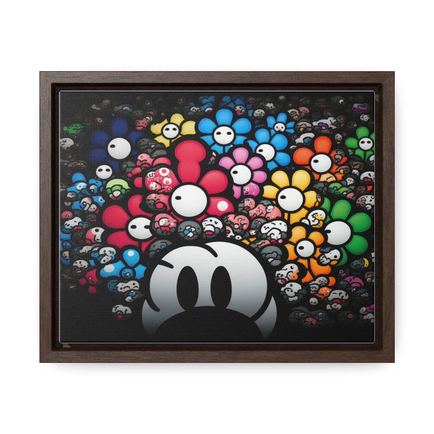 Bountiful Blooms of the Mushroom Kingdom: Framed Canvas Art