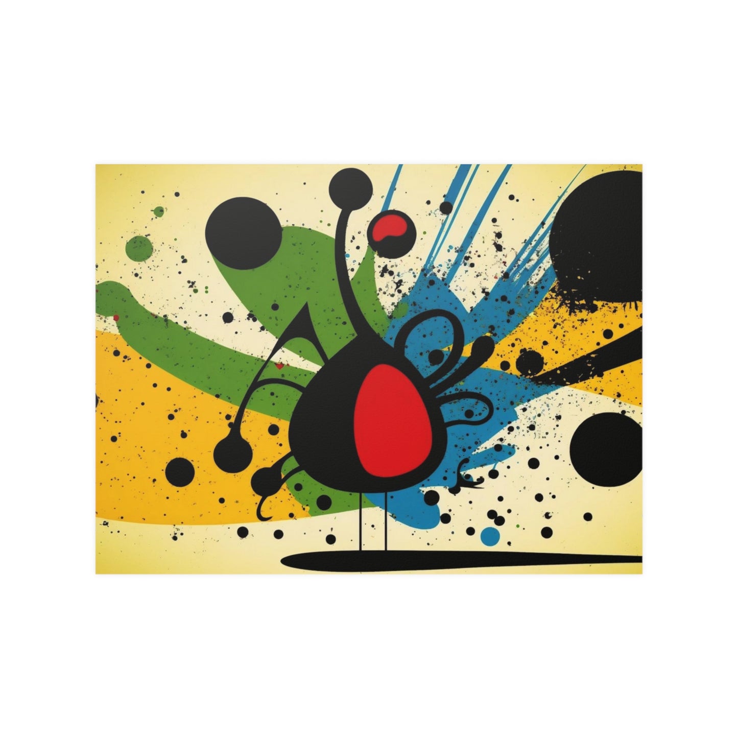 Abstract Splat Symphony: Satin Posters