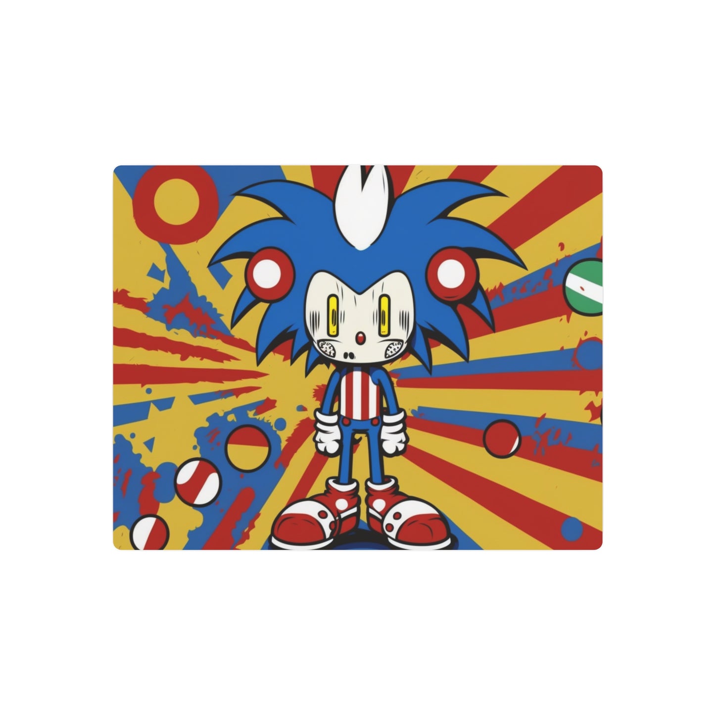 Super Sonic Streaks and Stripes: Metal Art Sign