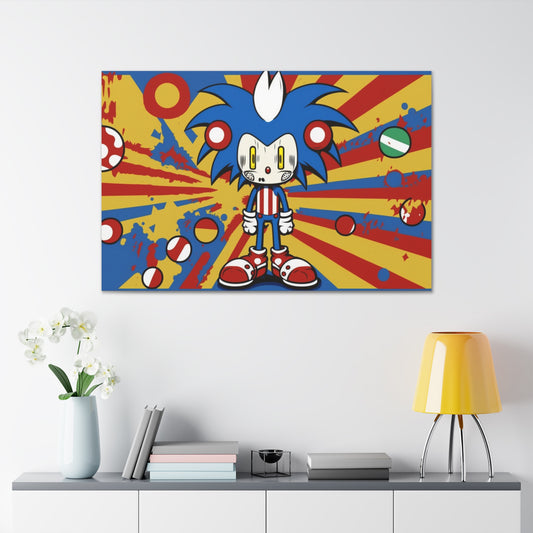 Super Sonic Streaks and Stripes: Canvas Art