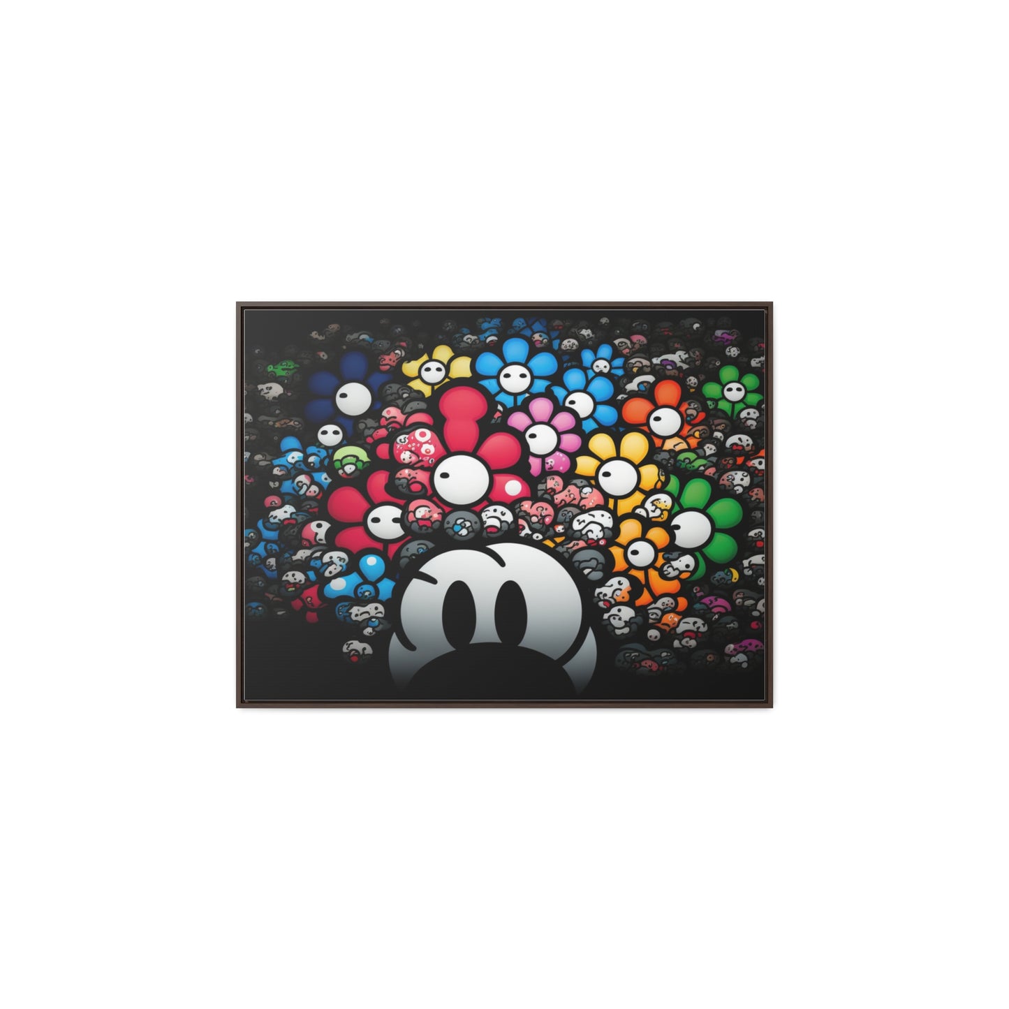 Bountiful Blooms of the Mushroom Kingdom: Framed Canvas Art