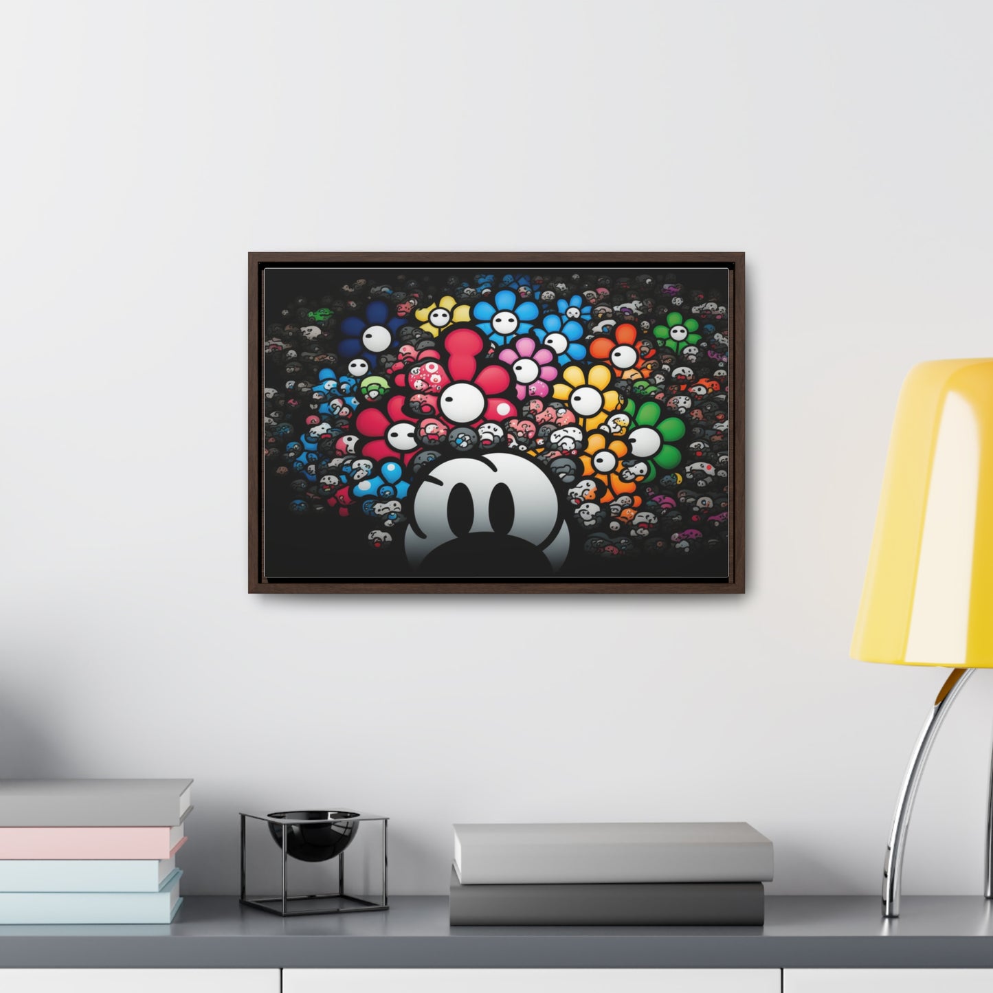 Bountiful Blooms of the Mushroom Kingdom: Framed Canvas Art