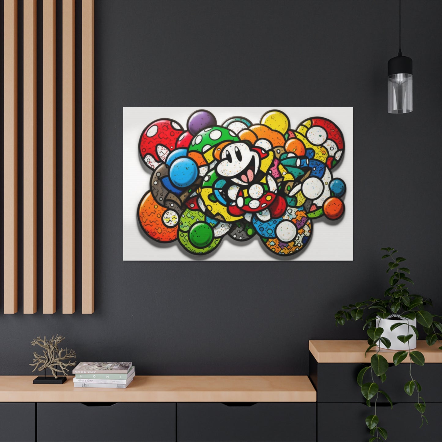 Mario's Myriad Mushrooms: Canvas Art