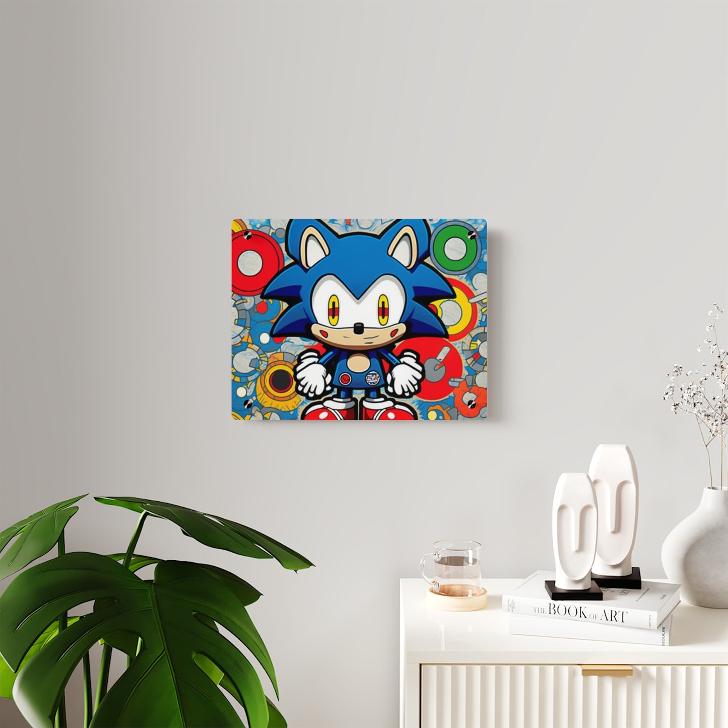 Speedy Sonic's Swirling Symphony: Acrylic Wall Art Panels