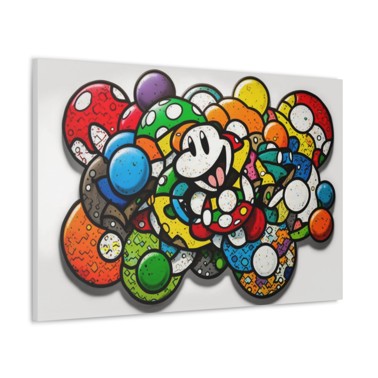 Mario's Myriad Mushrooms: Canvas Art