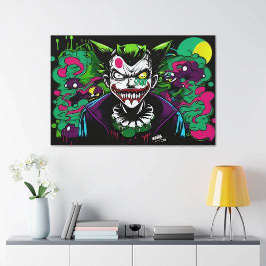 Gotham's Grinning Ghoul: Canvas Art