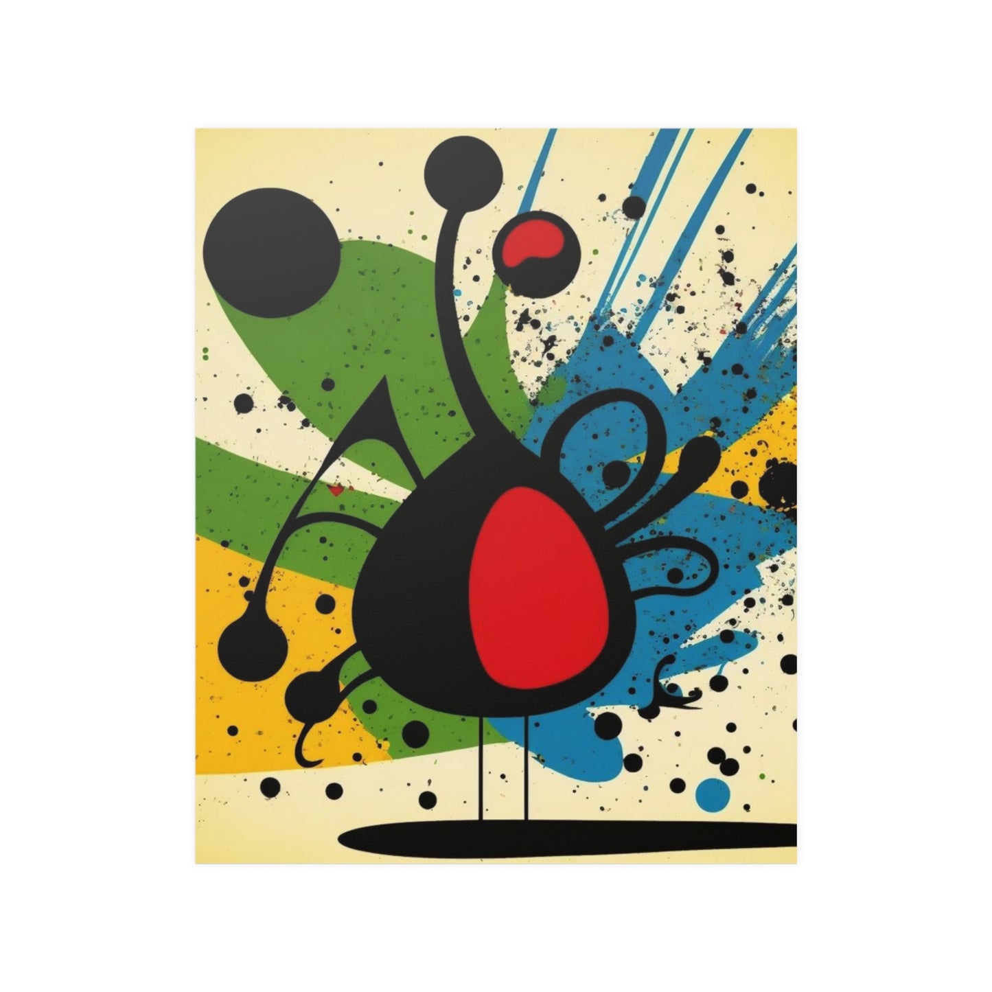 Abstract Splat Symphony: Satin Posters