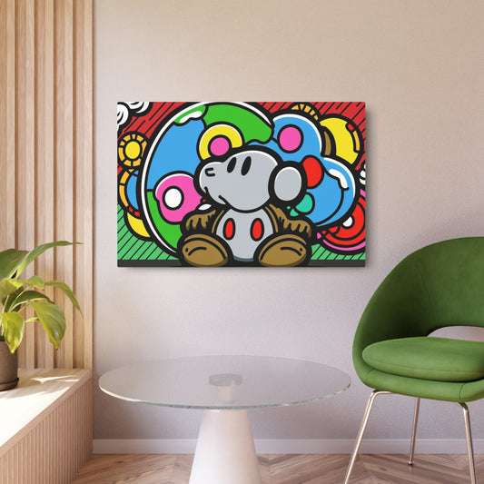 Toadstool Titan's Technicolor Tapestry: Metal Art Sign