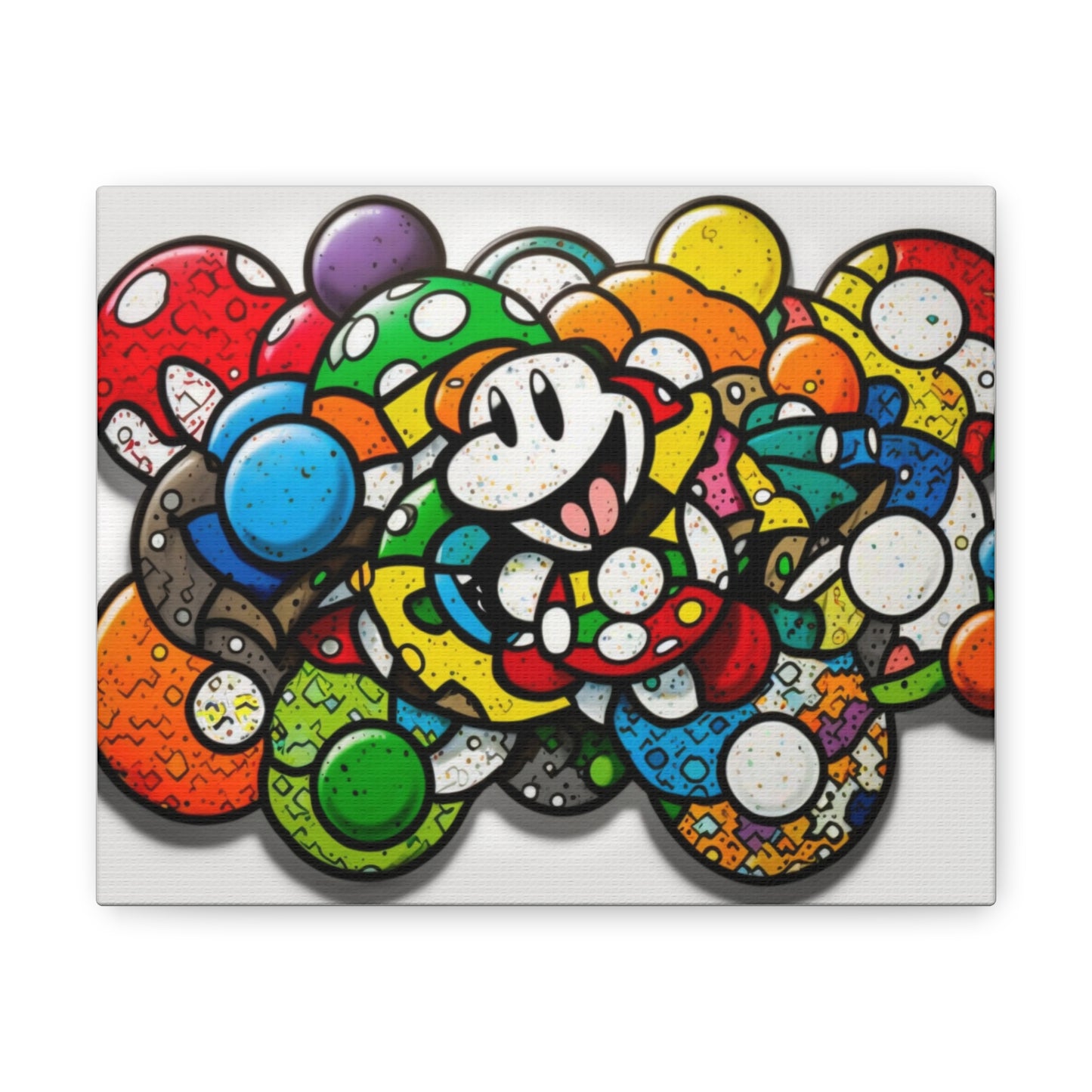 Mario's Myriad Mushrooms: Canvas Art