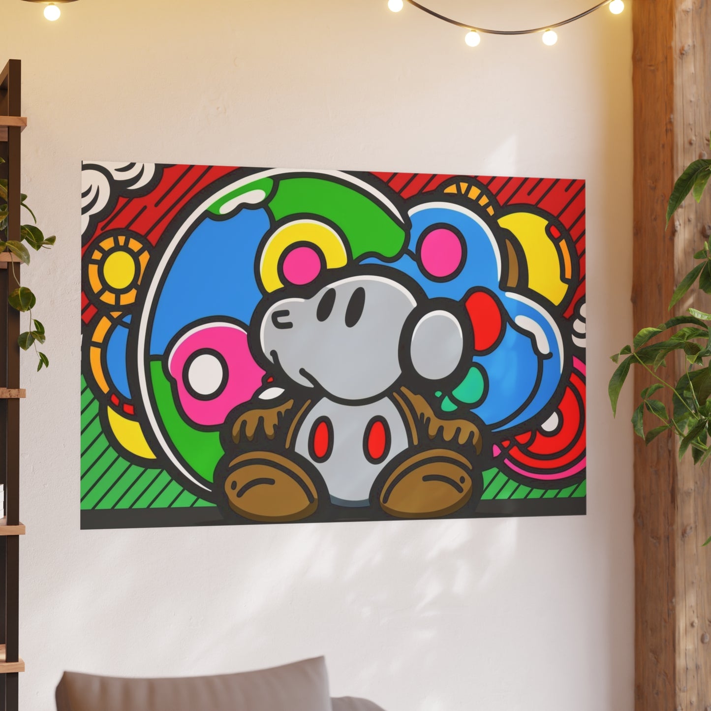 Toadstool Titan's Technicolor Tapestry: Satin and Archival Matte Posters