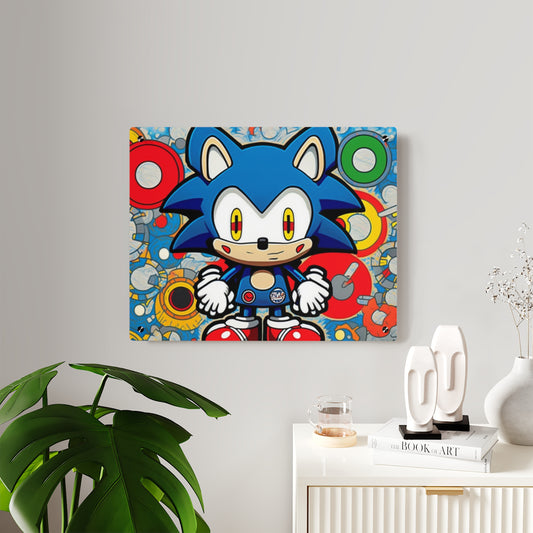 Speedy Sonic's Swirling Symphony: Acrylic Wall Art Panels