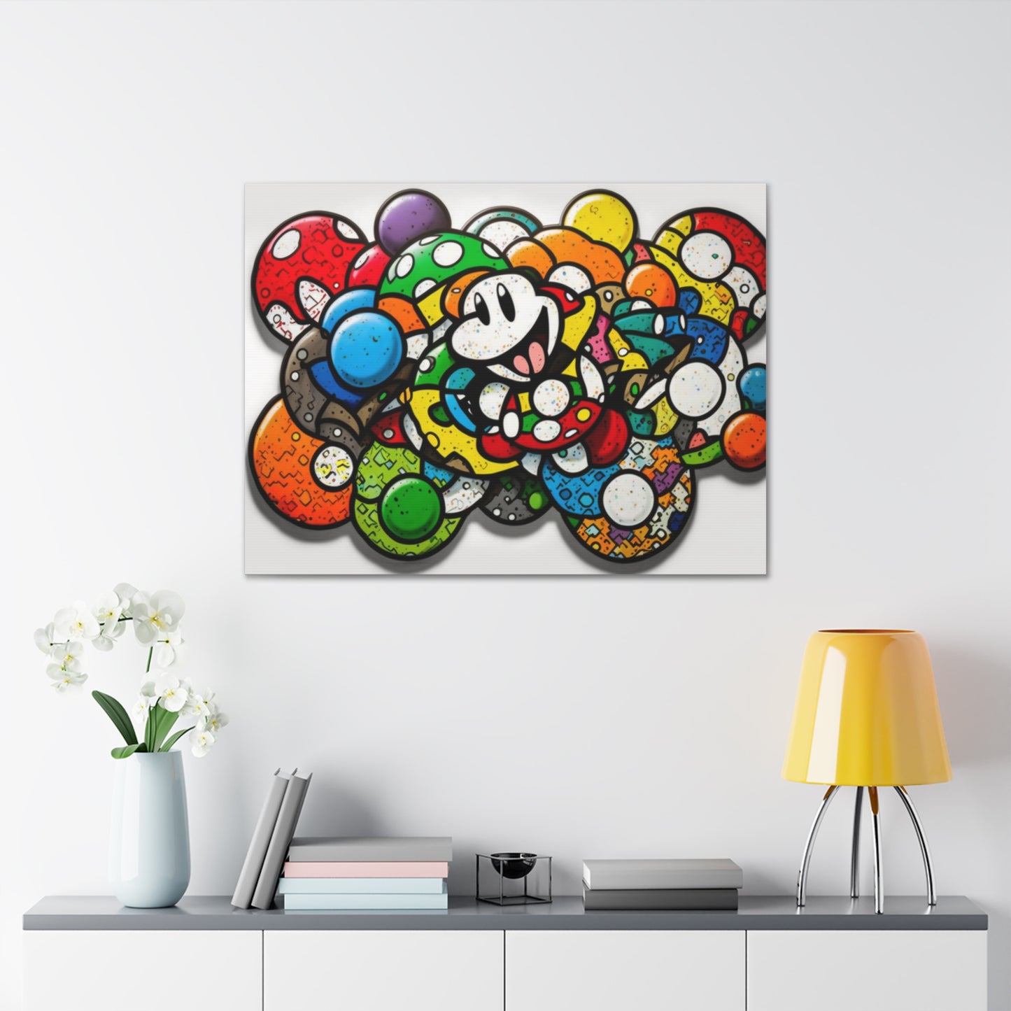 Mario's Myriad Mushrooms: Canvas Art