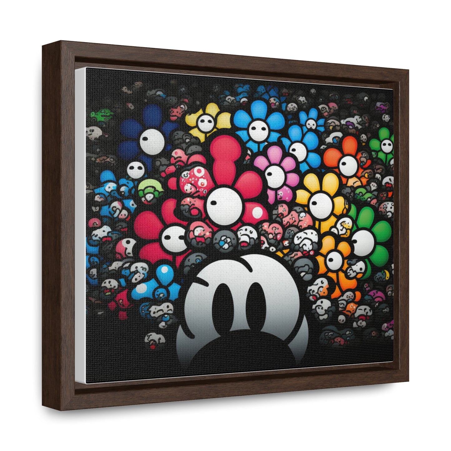 Bountiful Blooms of the Mushroom Kingdom: Framed Canvas Art